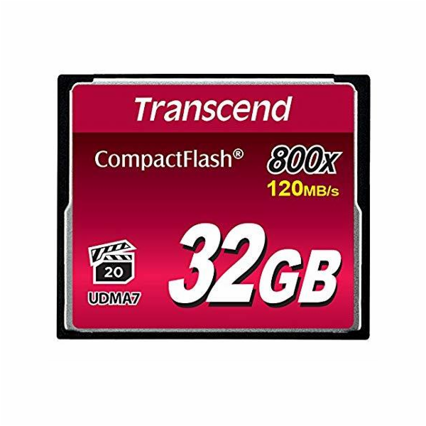 Paměťová karta Transcend 32GB CompactFlash (800X | R 120MB/s | W 60MB/s )