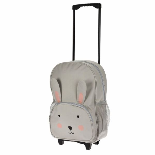 XQMAX Dětský kufr na kolečkách BUNNY 29 x 40 cm šedá KO-DG9000440seda