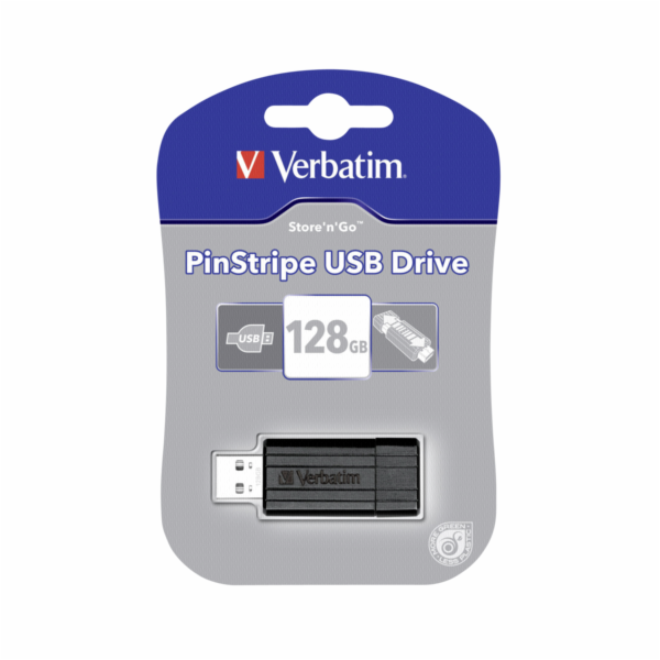 Verbatim Store n Go PinStripe, 128GB, černá