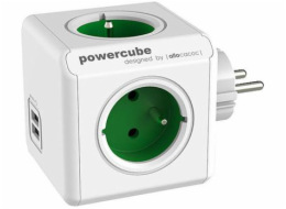 Zásuvka PowerCube ORIGINAL USB, Green, 4 rozbočka, 2x USB