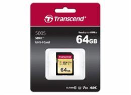 Transcend SDXC 500S         64GB Class 10 UHS-I U3 V30
