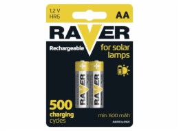 Raver AA 600 mAh 1332212030 Raver baterie nabíjecí HR06 (AA), 2 ks v blistru B7426
