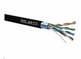 Solarix venkovní FTP, Cat5E, drát, PE, box 305m SXKD-5E-FTP-PE Instalační kabel 
