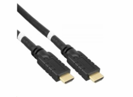 Kabel HDMI High Speed with Ethernet 15m, se zesilovačem, 4K@60Hz, 3x stínění, M/M, zlacené konektory
