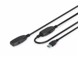 USB 3.0 SuperSpeed ??USB A/USB A/M/Active Black 10m kabel