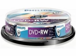 1x10 Philips DVD-RW 4,7GB 4x SP