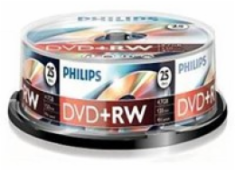 1x25 Philips DVD+RW 4,7GB 4x SP