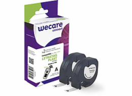 WECARE ARMOR páska kompatibilní s DYMO S0721610,Black/White,2*12mm*4m