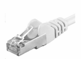 PREMIUMCORD Patch kabel CAT6a S-FTP, RJ45-RJ45, AWG 26/7 0,25m bílá