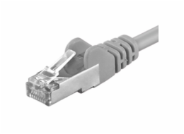 PREMIUMCORD Patch kabel CAT6a S-FTP, RJ45-RJ45, AWG 26/7 2m šedá