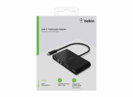 Belkin USB-C na Gigabit-Ethern. HDMI/VGA/USB-A-Adapter, cerna
