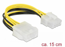 DeLOCK Kabel 8P EPS Stecker>Buchse  15cm, Verlängerungskabel