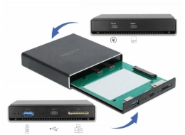 DeLOCK Externes Gehäuse für 2.5” SATA HDD / SSD, Laufwerksgehäuse