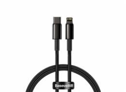 Baseus Tungsten Gold rychlonabíjecí / datový kabel USB-C na Lightning PD 20W 2m, černá