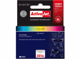 Activejet AH-301CRX HP Printer Ink  Compatible with HP 301XL CH564EE;  Premium;  21 ml;  colour. Prints 40% more.