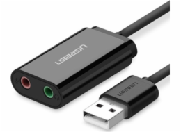 UGREEN USB-A To 3.5mm External Stereo Sound Adapter Black 15cm