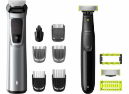 Philips | Hair Trimmer for face  hair and body | MG9710/90 Multigroom Series 9000 | Cordless | Wet & Dry | Number of length steps 6 | Black/Silver