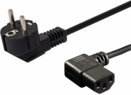 SAVIO Schuko samec úhlový napájecí kabel - IEC C13, 1,2 m (CL-115)