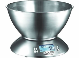 Adler AD 3134 Elektronická kuchyňská váha Nerezová kulatá
