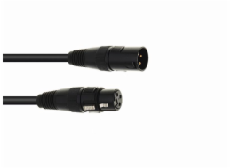 Eurolite DMX kabel XLR 3pin, 1m délka, černý