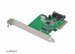 AKASA síťová karta USB 3.2 HOST card, 10Gbps USB 3.2 Gen 2, Interní, 20-pin, PCIe