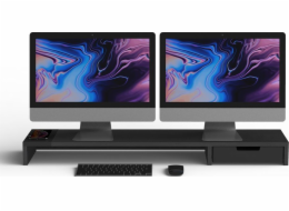 POUT EYES9 - All-in-one wireless charging & hub station for dual monitors Deep White