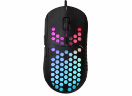 Mysz optyczna dla graczy 6400DPI USB RGB AM-99 Utralekka 