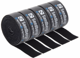 Sandberg pásky na organizaci kabelů, Cable Velcro Strap 5-pack