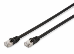 CAT 6 S-FTP outdoor patch cable, Cu, PE, AWG 27/7, length 3 m, black sheath color