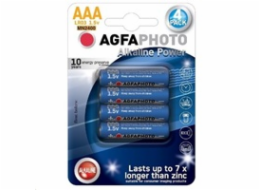 AgfaPhoto Power alkalická baterie LR03/AAA, blistr 4ks