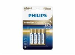 Philips baterie 4x AAA (1,5V), řada Premium Alkaline