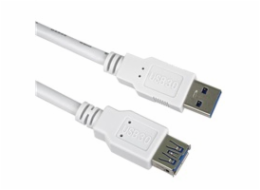 PremiumCord Prodlužovací kabel USB 3.0 Super-speed 5Gbps A-A, MF, 9pin, 0.5m, bílá