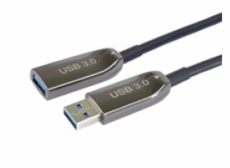 PremiumCord prodlužovací optický AOC kabel USB 3.0  A/Male - A/Female, 10m