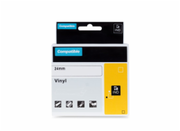 PRINTLINE kompatibilní páska s DYMO 1805430, 24mm, 5.5m, černý tisk/bílý podklad, RHINO, vinylová