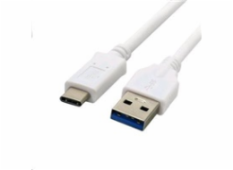kabel C-TECH USB 2.0 AM na USB-C (AM/CM), 1m, bílá