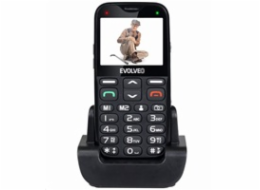 EVOLVEO EasyPhone XG, mobilní telefon pro seniory s nabíjecím stojánkem, černá