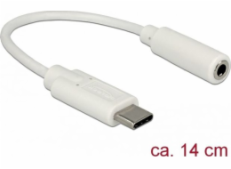 Delock USB adaptér USB-C - Jack 3,5 mm bílý (65913)