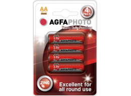 AgfaPhoto zinková baterie 1.5V, R06/AA, shrink 4ks 