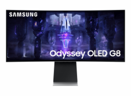 SAMSUNG MT LED LCD Gaming Smart Monitor 34" Odyssey G8 Neo - OLED QHD, prohnutý,1000R,240Hz, 0,1ms,BT,Wifi,Pivot
