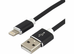 everActive cable USB Lightning 1m - Black silicone quick charge 2 4A - CBS-1IB