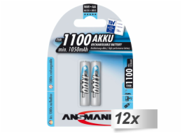 12x2 Ansmann NiMH Akku 1100 Micro AAA 1050 mAh