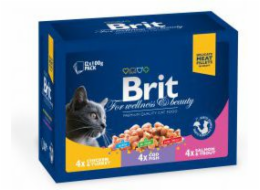 Brit Premium Cat Pouches Family Plate Poultry & Fish 12x100g