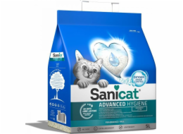 Stelivo pro kočky Sanicat Advanced Hygiene, stelivo, pro kočky, 5l, bez zápachu