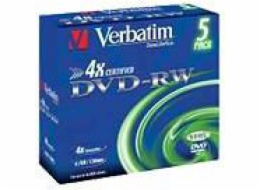 Verbatim DVD-RW 4,7GB 4x 5ks (43285)