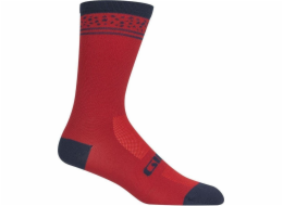 Ponožky Giro GIRO COMP HIGH RISE tmavě červené linky vel. M (40-42)
