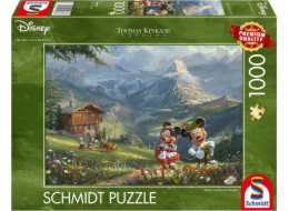 Thomas Kinkade Studios: Disney - Mickey & Minnie in den Alpen, Puzzle