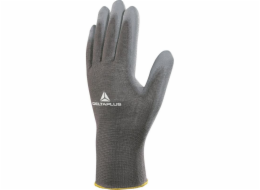 Delta plus rukavice pletené polyesterovým rukou potaženým polyuretanovým stehem 13 šedá velikost 7 (VE702PG07)
