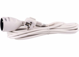 Prodlužovací kabel EMOS se zemí 1 bílý zásuvka 5m (P0115)