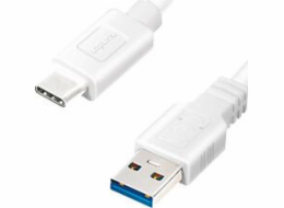 USB LogiLink USB 3.2 Gen1x1, muž USB-A pro muže USB-C, bílá, 2M
