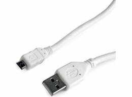 USB Gembird Micro USB, 2,0, 3M, bílý kabel (CCP-MusB2-AMBM-W-10)